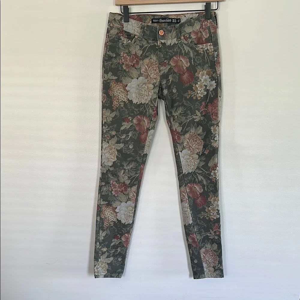 Zara Green Floral Pants - Picture 1 of 5